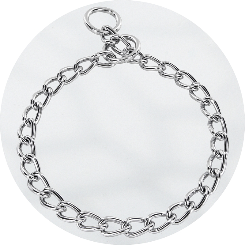 Dog collar Hs Sprenger Silver 4 mm Links Twisted (55 cm) main image 0